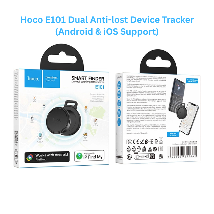 Picture of Hoco Smart Dual Anti-Lost Device E101 Tracker Finder Works with Android & iPhone