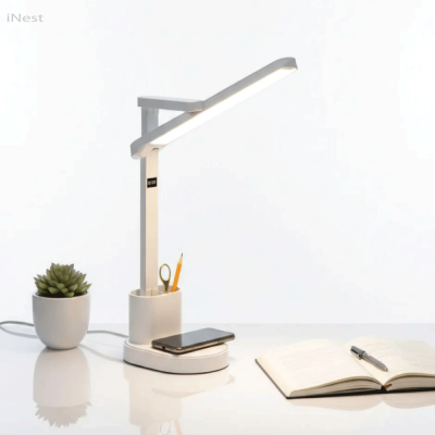 Picture of YAGE YG-8071F Rechargeable Table Lamp with Digital Clock & Pen Holder