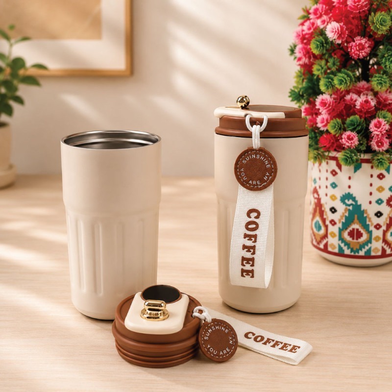 Picture of Smart Temperature Display Thermos Cup 450ml Stainless Steel Vacuum Flask-450ml