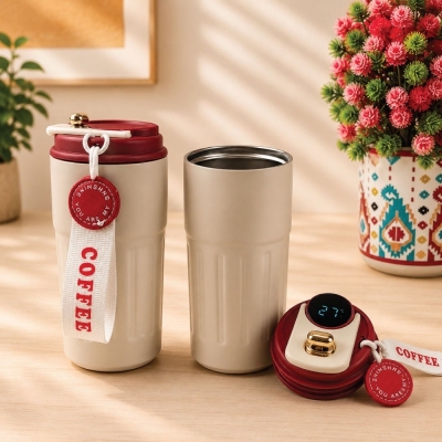 Picture of Smart Temperature Display Thermos Cup 450ml Stainless Steel Vacuum Flask-450ml