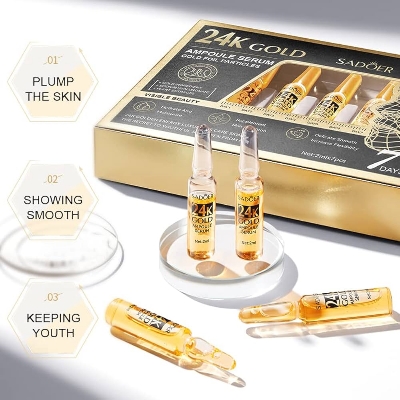 Picture of 24K GOLD Ampoule Serum Moisturizer Brighten Skin Secret Youthful 2ml. x 7 pcs.