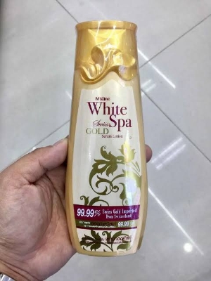 Picture of Mistine Body Lotion White Spa Swiss Gold Serum Lotion 99.99% Gold 200ml
