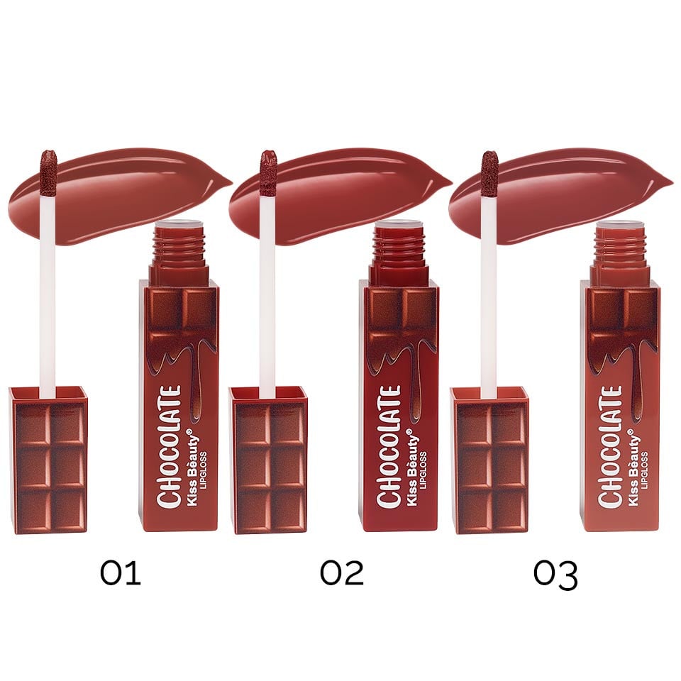 Picture of Kis Beauty Velvet Lip Gloss Chocolate 3 pcs