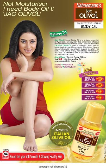 Picture of JAC Olivol Body Oil Herbal Body Oil 300ml INDIA