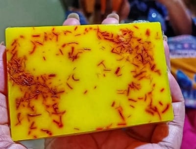 Picture of Saffron Goat Milk Soap - Jafran Handmade Saban, 100g | Natural Saffron Soap for Radiant ^ Skin