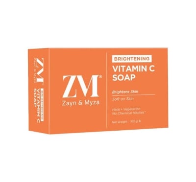 Picture of Zayn Myza Vitamin C Soap for Face And Body Exfoliating Scrub Natural Ingredients Skin Brightening And Firming 100g