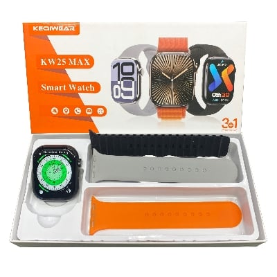 Picture of Keqiwear KW25 Max 10 Series BT Calling Smart Watch with 3 Straps 