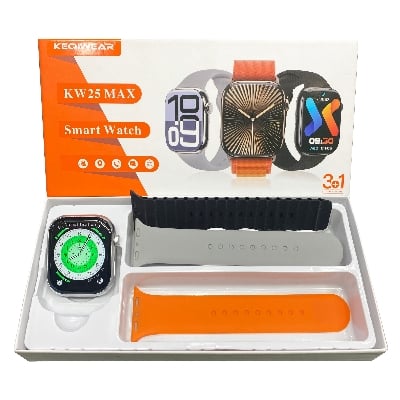 Picture of Keqiwear KW25 Max 10 Series BT Calling Smart Watch with 3 Straps 