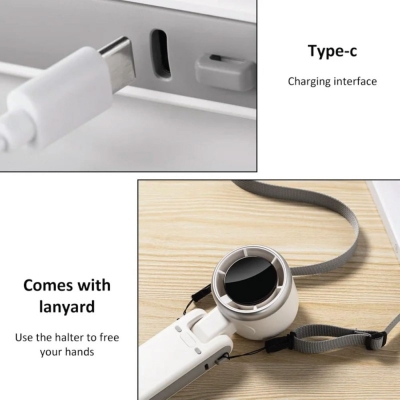 Picture of Portable Handheld Turbo Fan (5 Speed | USB Rechargeable Type C)-62x55x175mm