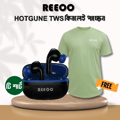 Picture of Reeoo Wireless Bass PRO Plus+ ANC TWS Earbuds (RX-Hotgune) Black