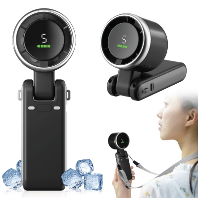 Picture of Portable Handheld Turbo Fan (5 Speed | USB Rechargeable Type C)-62x55x175mm