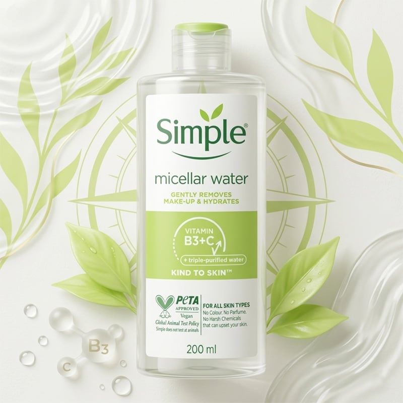 Picture of Simple Kind To Skin Micellar Cleansing Water 200ml
