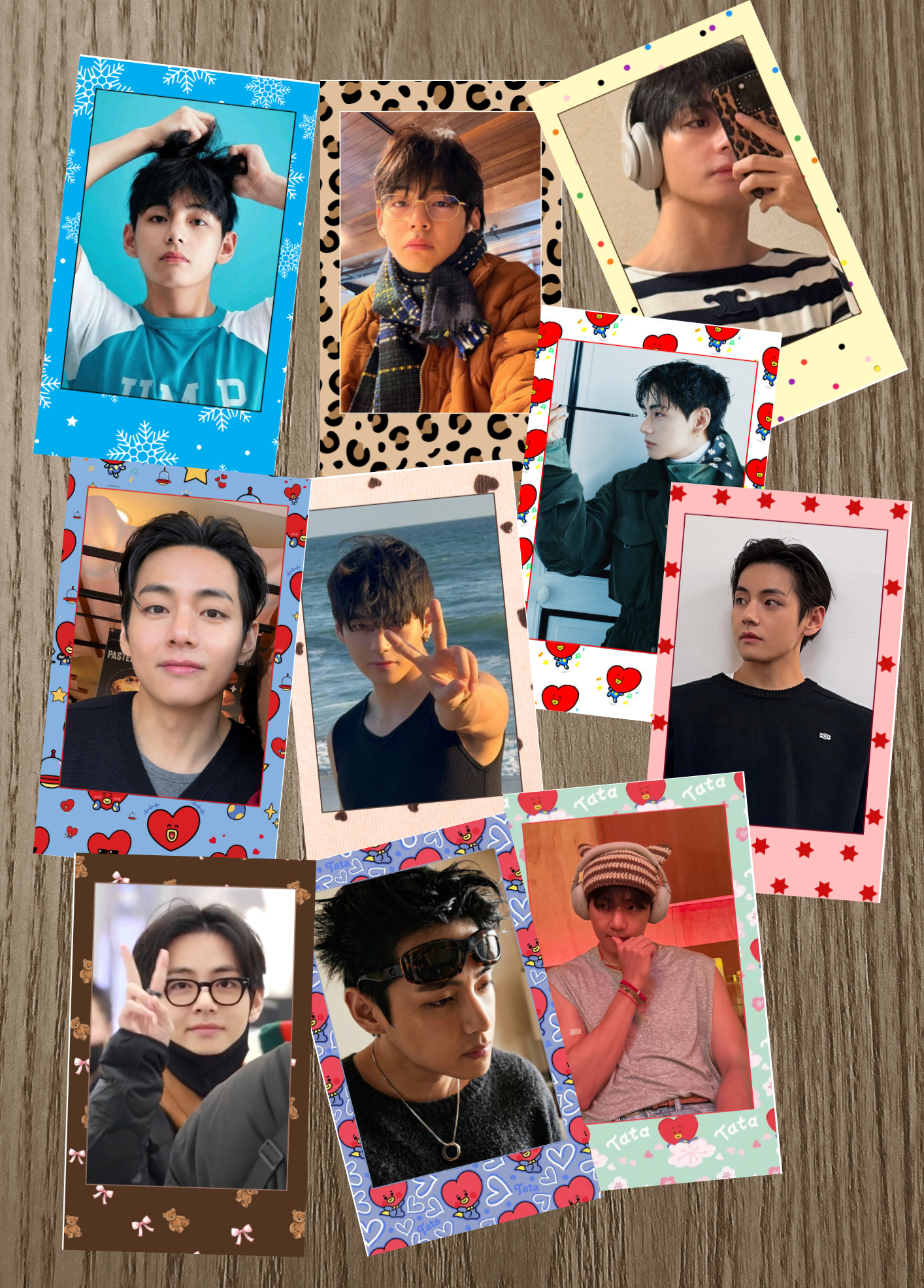 Picture of 10 Pieces (BTSV) Taehyung Design Polaroid | Custom Available | HD Glossy Print
