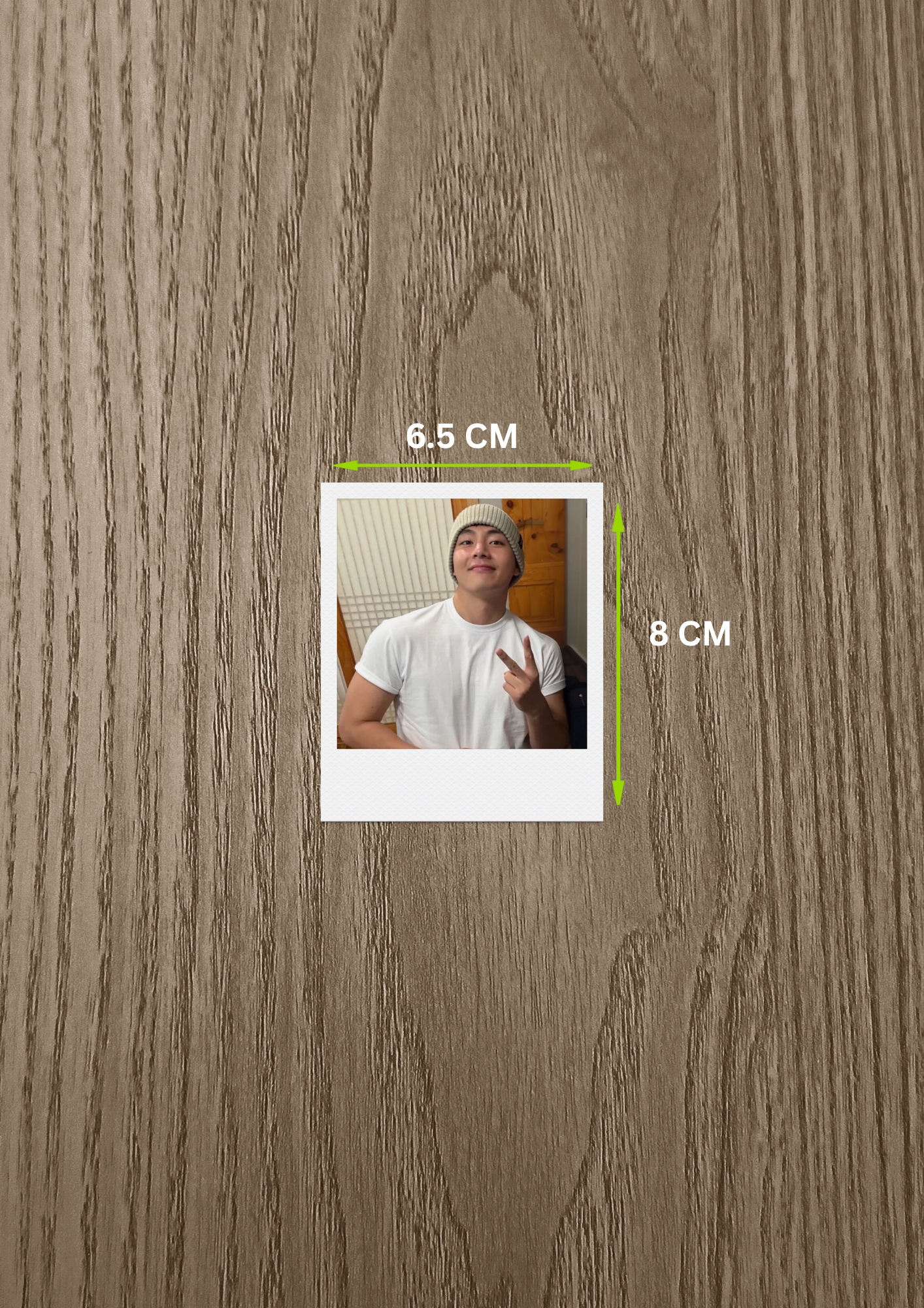 Picture of 9 Pieces (BTSV) Taehyung Square Polaroid Custom Available | Premium Print 