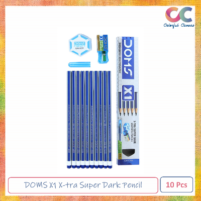Picture of DOMS X1 X-tra Super Dark Pencil 10 Pcs