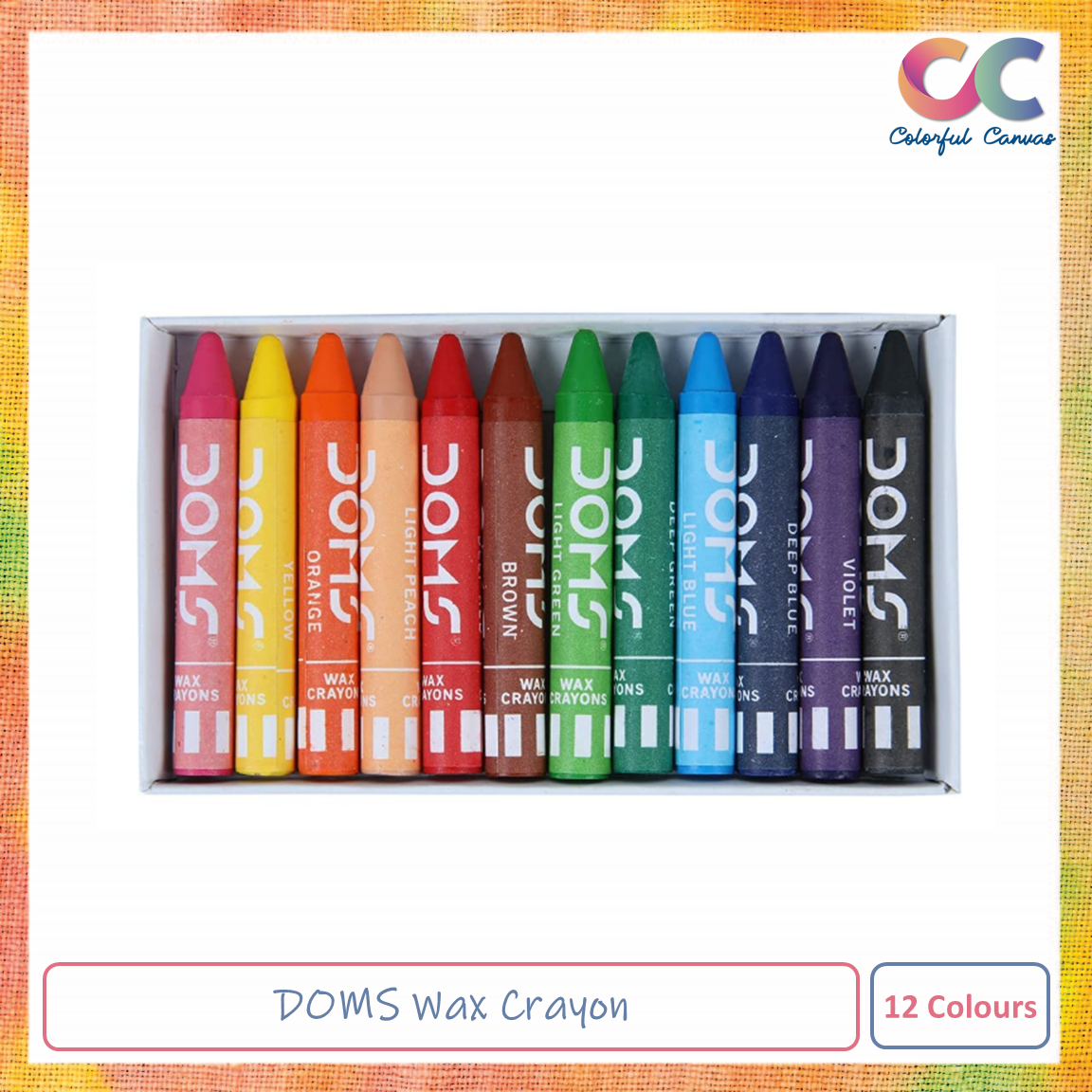 Picture of Doms Wax Crayon 12 Colors Pack