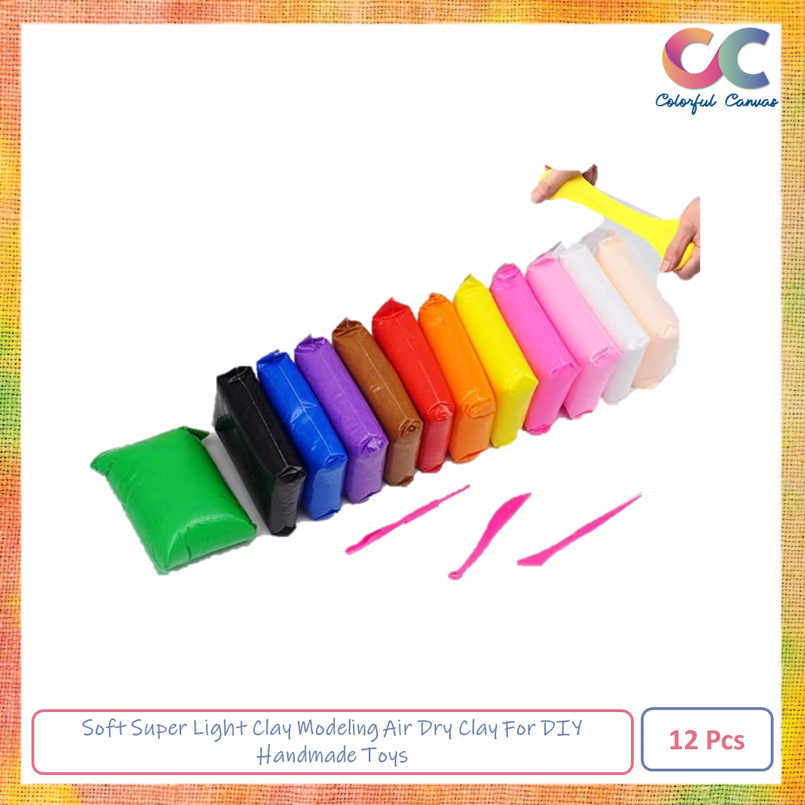 Picture of 12 Colors Soft Super Light Clay Modeling Air Dry Clay For DIY Handmade Toys