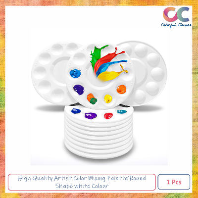 Picture of High Quality - Artist Color mixing Palette Round - white 1 pc