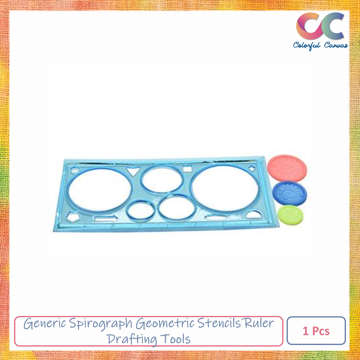 Picture of Generic Spirograph Geometric Stencils Ruler Drafting Tools