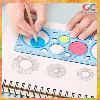 Picture of Generic Spirograph Geometric Stencils Ruler Drafting Tools
