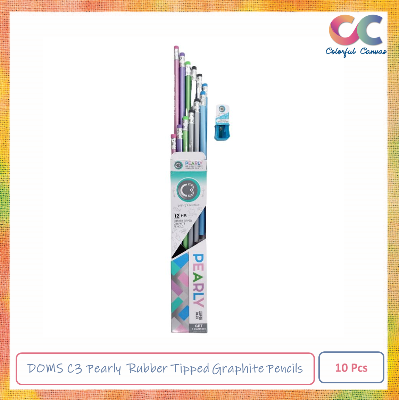 Picture of DOMS C3 Pearly  Rubber Tipped Graphite Pencils