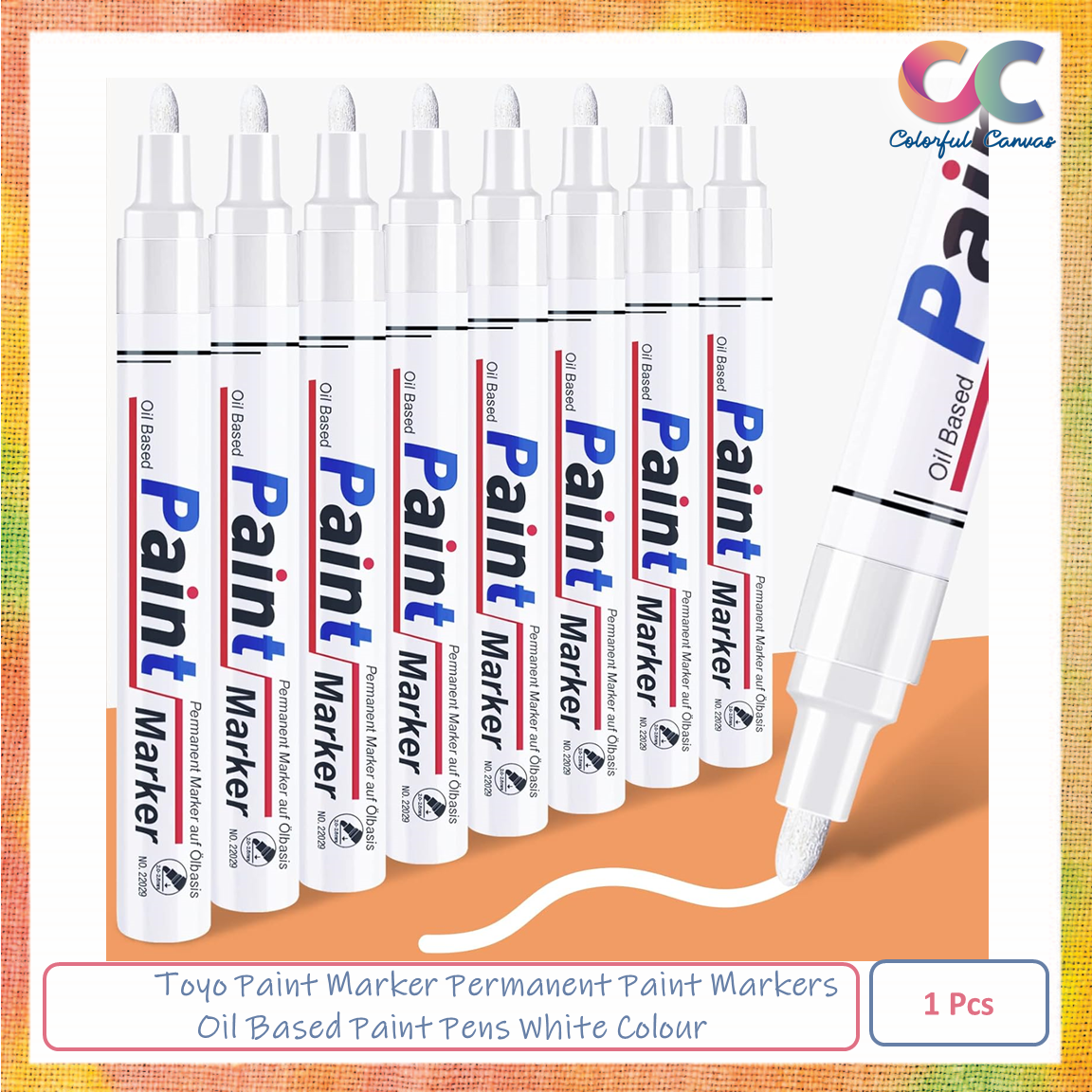 Picture of Toyo Paint Marker Permanent Paint Markers Oil Based Paint Pens White Colour