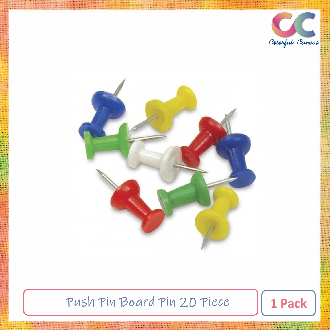 Picture of Push Pin Board Pin 20 Piece 1 Pack