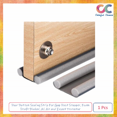Picture of Door Bottom Sealing Strip For Gap Dust Stopper, Foam Draft Blocker, AC Air and Insect Protector 1 Pcs