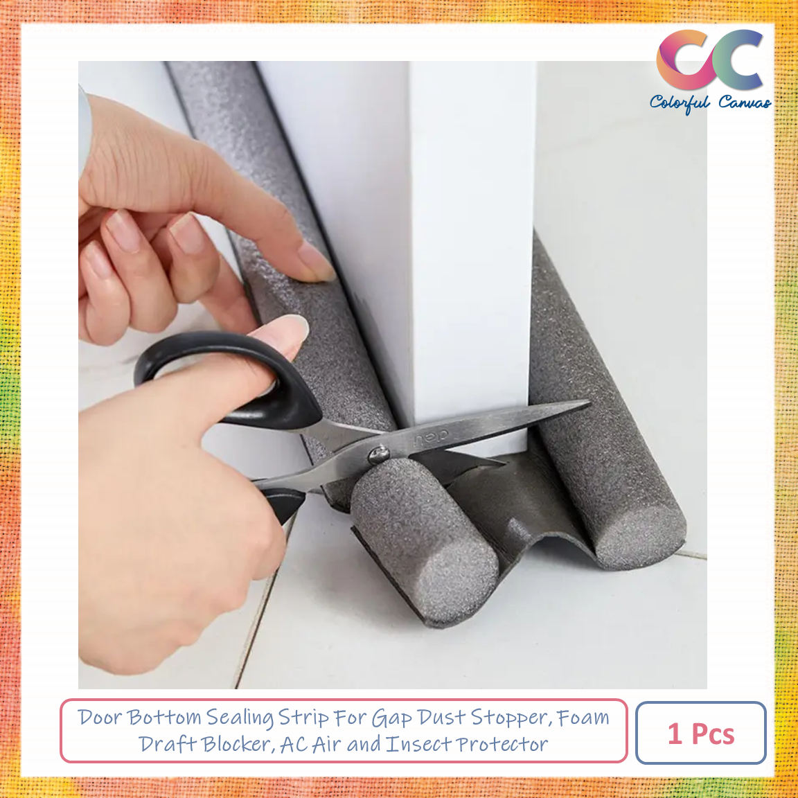 Picture of Door Bottom Sealing Strip For Gap Dust Stopper, Foam Draft Blocker, AC Air and Insect Protector 1 Pcs