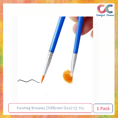 Picture of Painting Brushes (Different Size) 12 Pcs 1 Pack