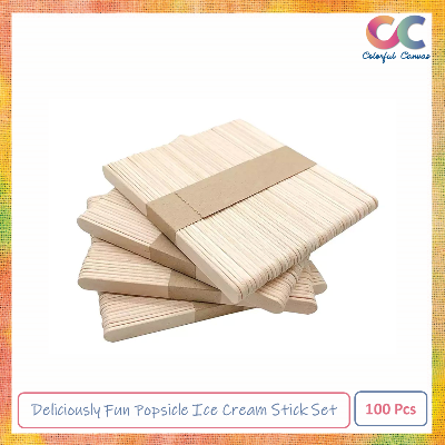 Picture of Deliciously Fun Popsicle Ice Cream Stick Set - 100 Pcs 1 Pack
