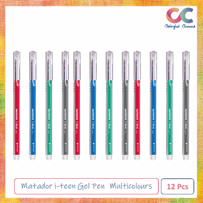 Picture of Matador i-teen Gel Pen  Multicolours 12 Pcs