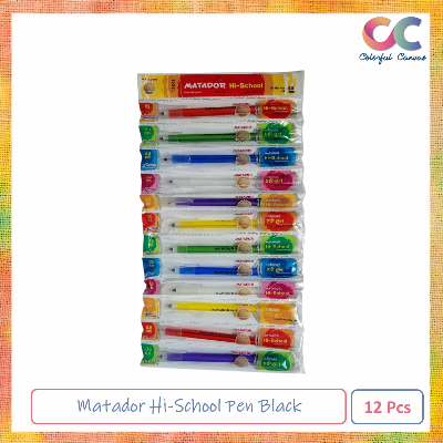 Picture of Matador Hi-School Pen Black 12 Pcs