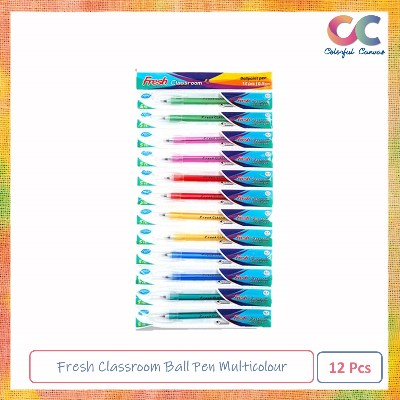 Picture of Fresh Classroom Ball Pen Multicolour 12 Pcs