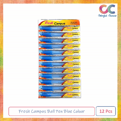 Picture of Fresh Campus Ball Pen Blue Colour 12 Pcs