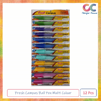 Picture of Fresh Campus Ball Pen Multi Colour 12 Pcs