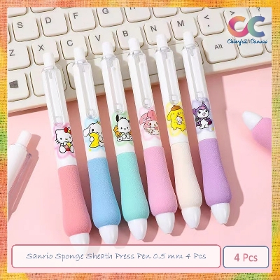 Picture of Sanrio Sponge Sheath Press Pen 0.5 mm 4 Pcs