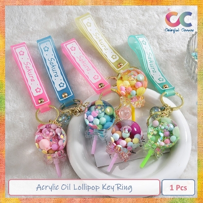 Picture of Acrylic Oil Lollipop Key Ring