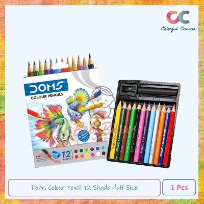 Picture of Doms Colour Pencil 12 Shade Half Size