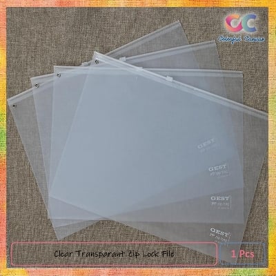 Picture of Clear Transparent Zip Lock File