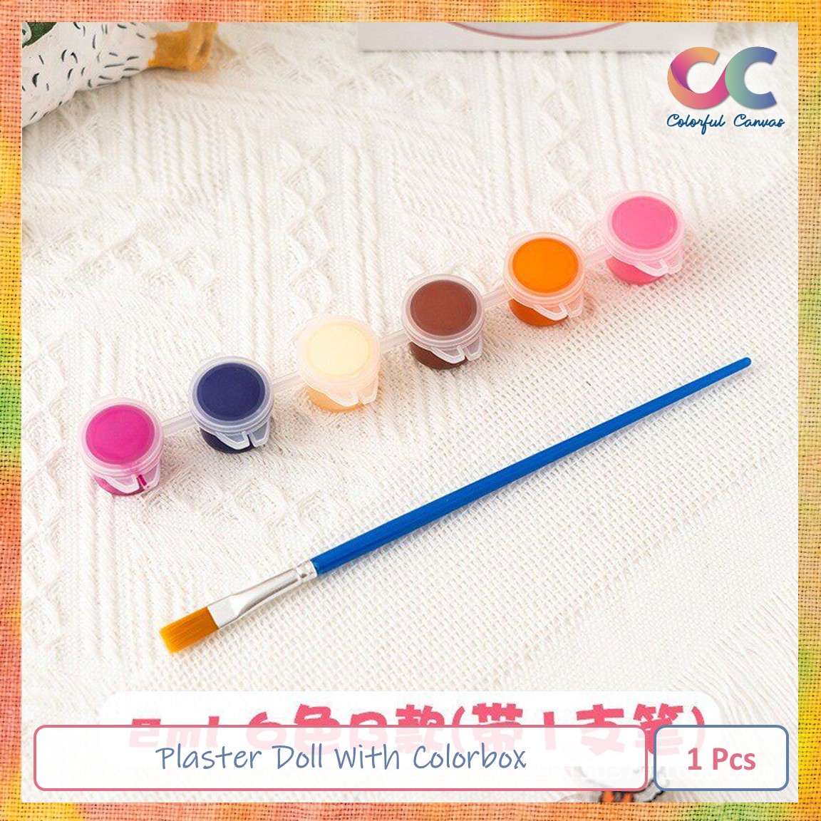 Picture of Plaster Doll With Color Box