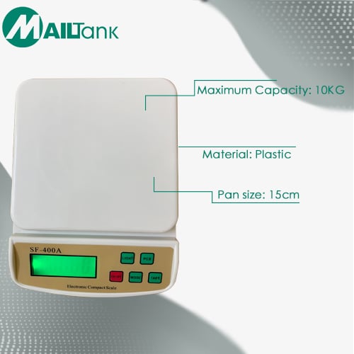 Picture of Electronic Kitchen Scale - Measure Tools - Weight Machine (10kg/1g) White 