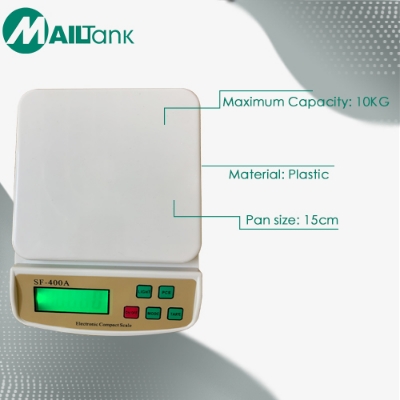 Picture of Electronic Kitchen Scale - Measure Tools - Weight Machine (10kg/1g) White 
