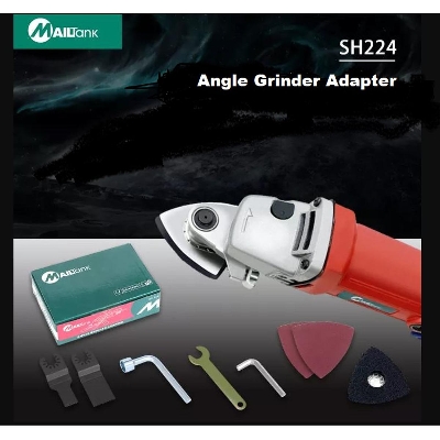 Picture of Angle Grinder Adaptor for Portable Cutting/Sanding with Detachable Sander Paper ( ADAPTOR ONLY) Red 
