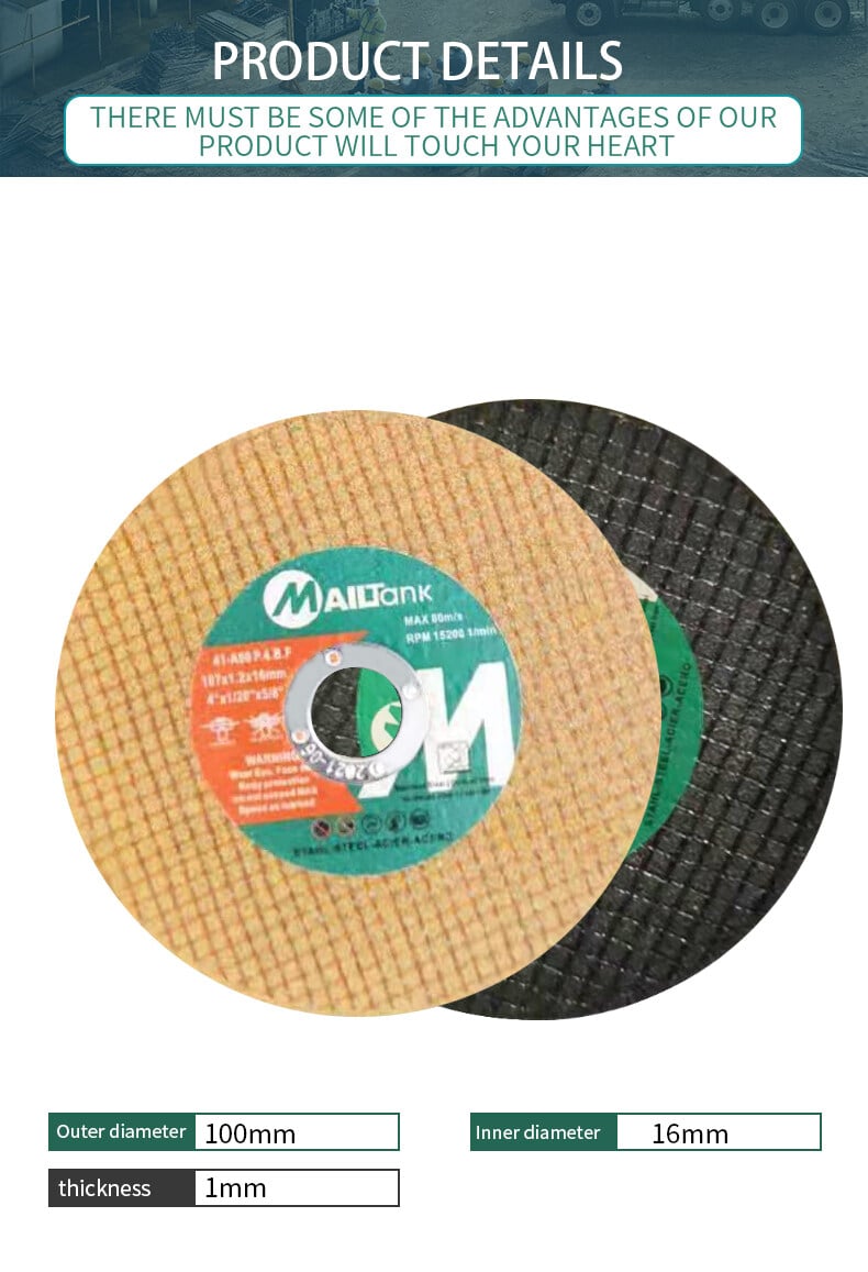 Picture of Cutting Disc Off Wheel 4 for Steel 100x 1.0 x 16 mm 25PCS White 