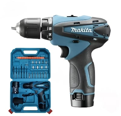 Picture of Cordless Drill Stand alone charger, 2 pcs. 12V Lithium-Ion Battery Blue 