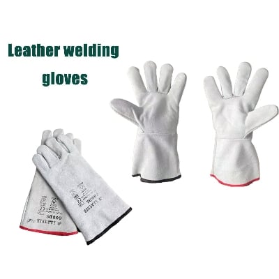 Picture of Leather Welding Gloves (Left +Right) Light Ash Large