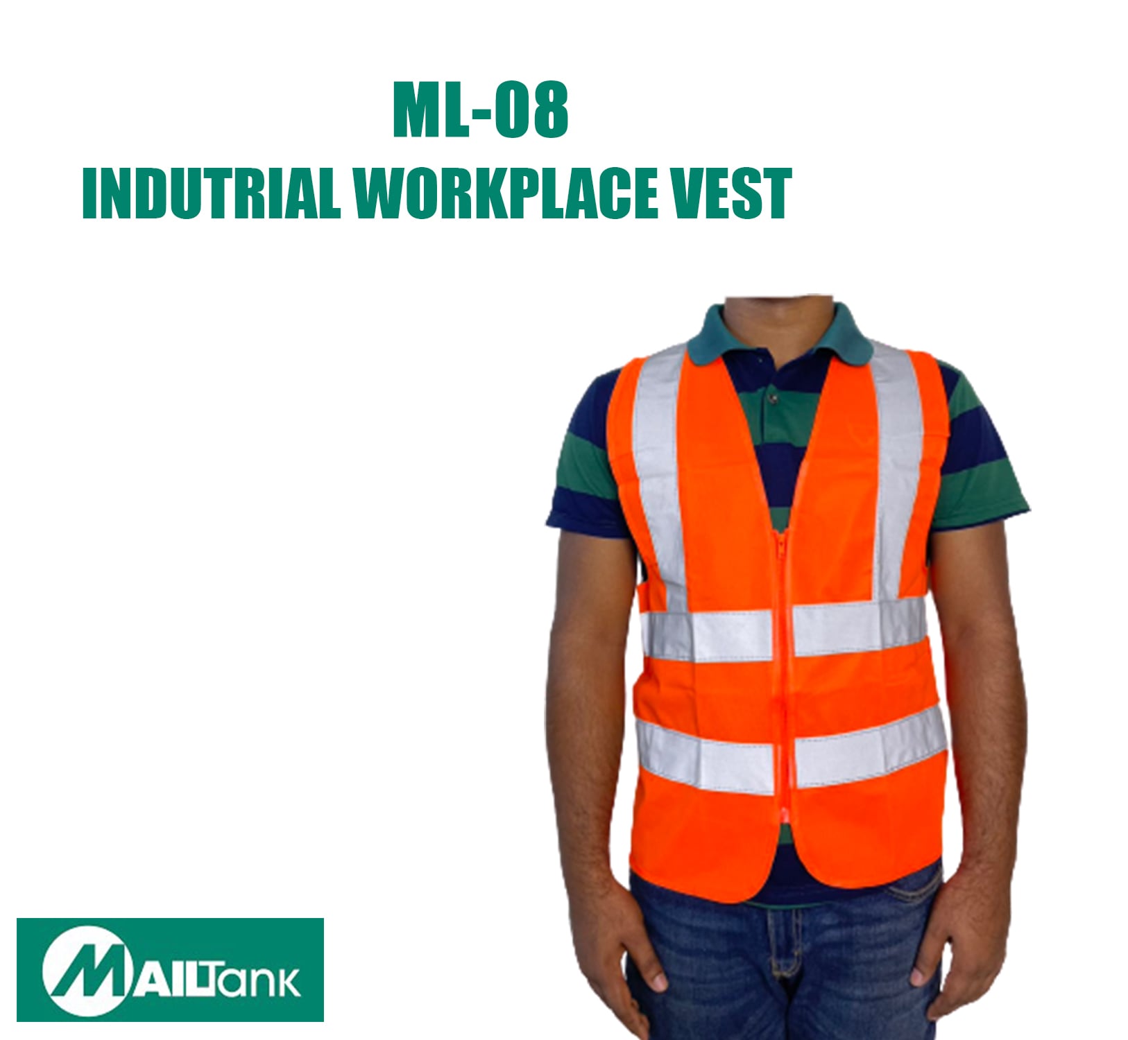 Picture of Orrange Color Industrial Work Place Vest 2 Orange 