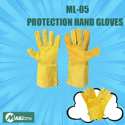 Picture of Yellow Color Protective Hand Gloves For Heavy Work Yellow EU: 36