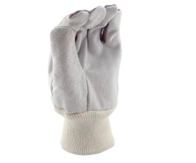 Picture of Leather Hand Gloves with Knit Wrist Dark Ash 